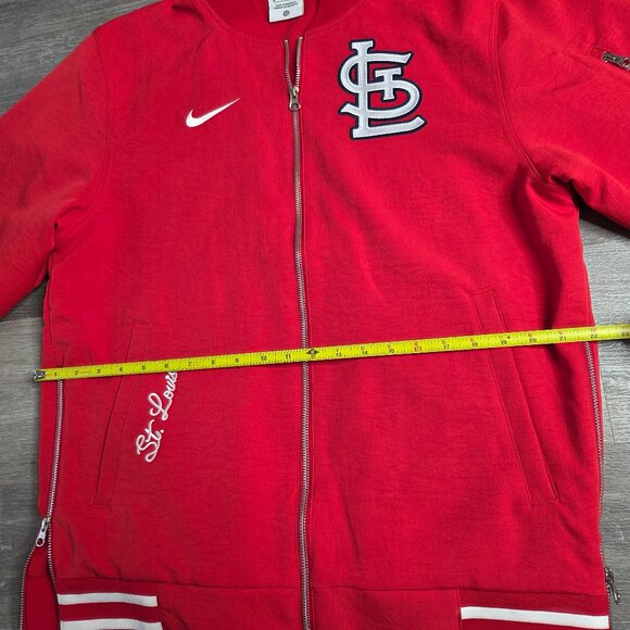 Men's Nike - Medium -  St. Louis Cardinals Red Bomber Jacket - MLB Authentic - Picture 7 of 14